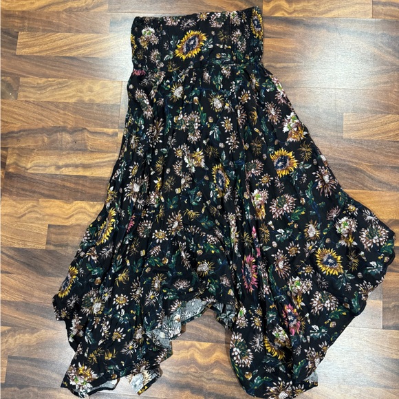 NATURAL LIFE Black and Yellow Bubble Midi Skirt - Picture 6 of 7